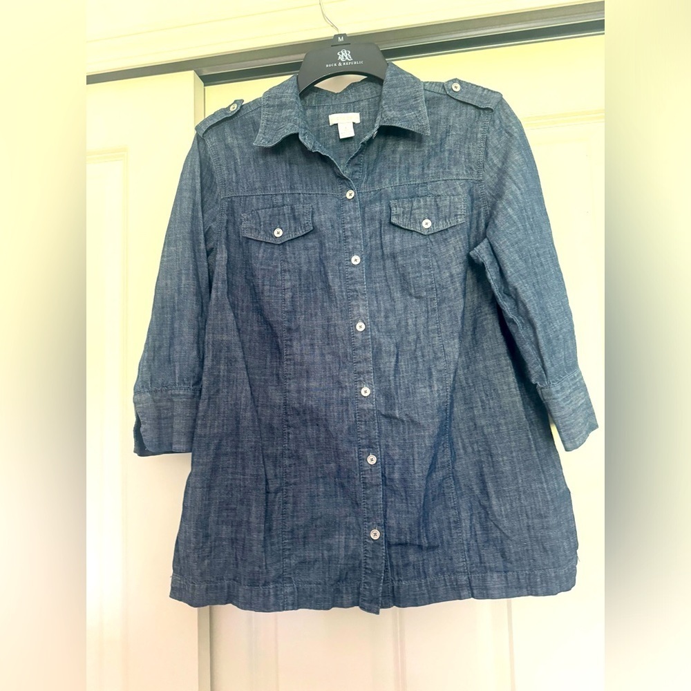 Chico denim shirt size one